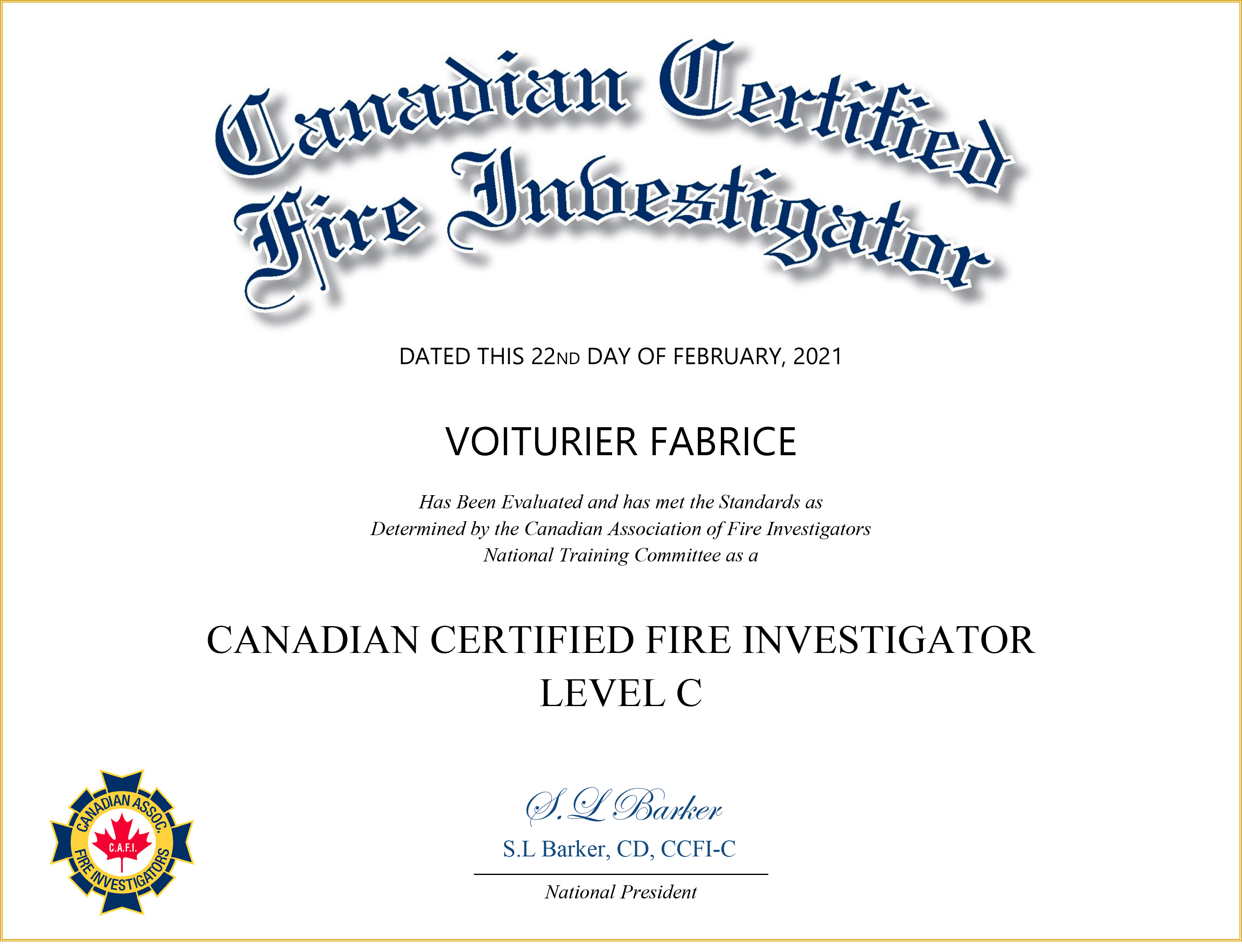 Certifie CCFI C
