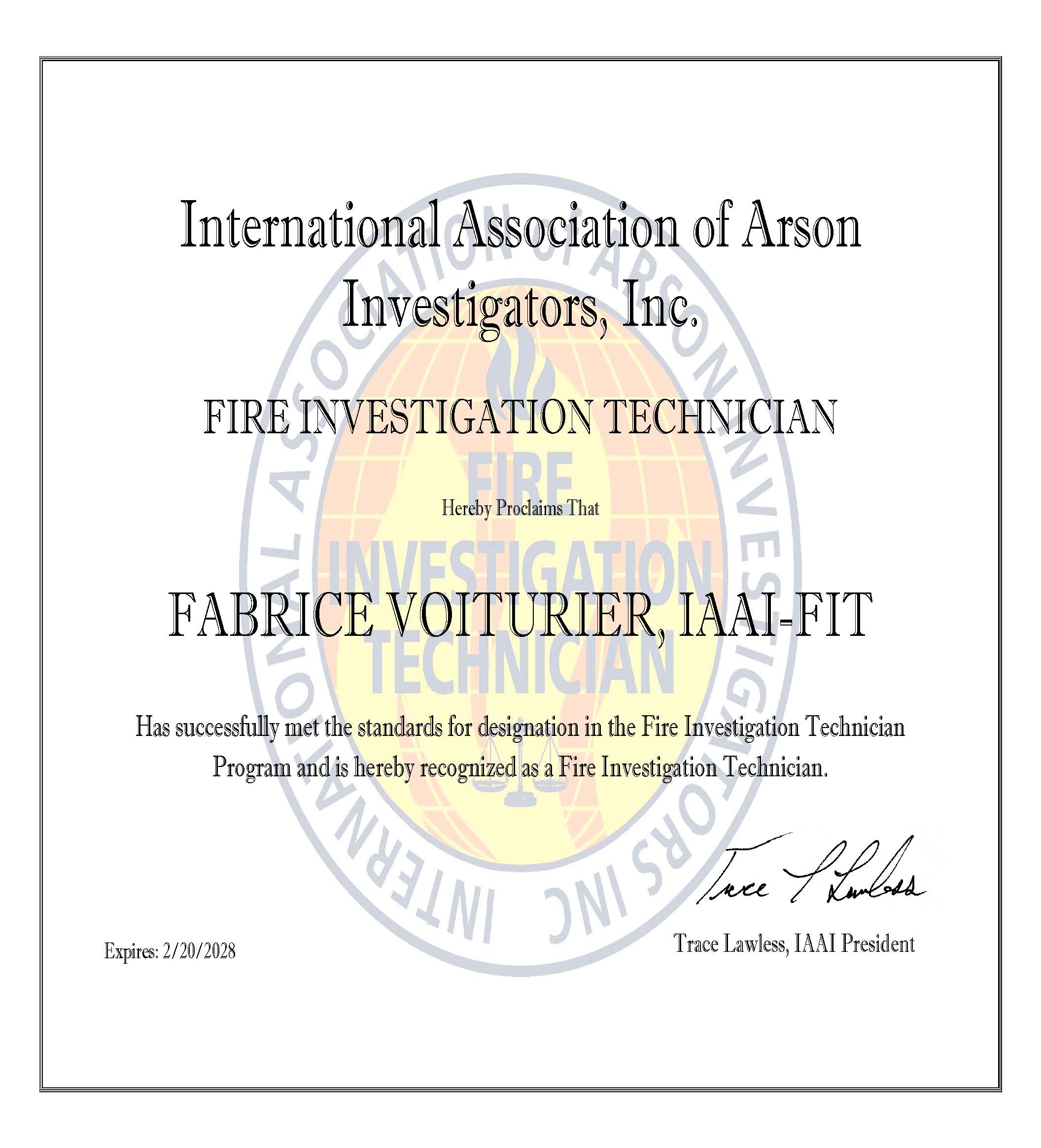 IAAI FIT VOITURIER 2025