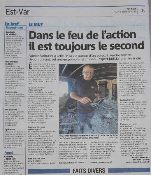 Article var matin (dans le feu de l action)